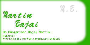 martin bajai business card